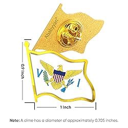 U.S. Virgin Islands Flag Lapel Pin - Enamel Metal