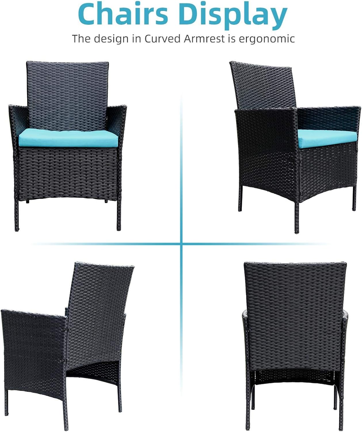 high quality patio furniture sets on 3pcs Outdoor Patio Furniture Sets Rattan Wicker Patio Set W Cushions Ebay
