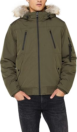 esprit parka with faux fur hood
