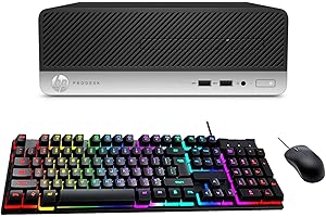 HP ProDesk 400 G5 SFF Desktop PC, Core i3-8100 Processor 3.6GHz, 8GB RAM, 256GB SSD, Keyboard Mouse, USB WiFi+BT, Windows 11 