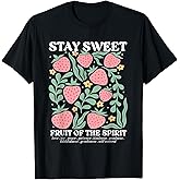 Stay Sweet Fruit of The Spirit Christian Strawberry Jesus T-Shirt