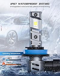 FRANXI H11 Bulbs Fog Lights, H8 H9 H16 Lights 60W