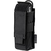 OneTigris Flashlight Holster Flashlight Holder Molle Flashlight Holster Tactical Flashlight Pouch Holder for Belt 1000D Cordu