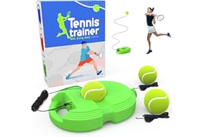 CHEGIF Tennis Trainer Rebound Ball with 3 String Balls, Solo Tennis Training Equipment for Self-Pracitce,Portable Tennis Practice Training Tools for Adults, Kids, Beginners Sport Exercise
