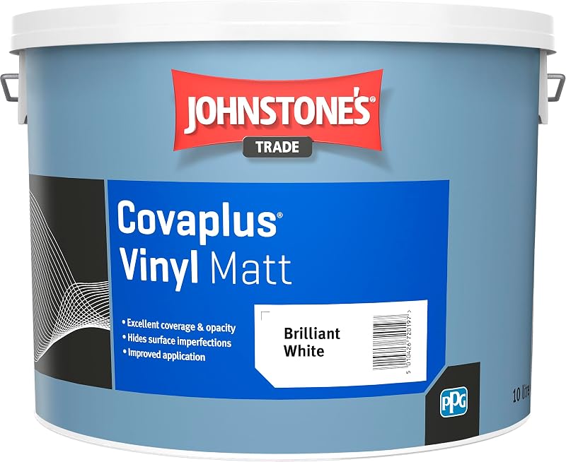 Johnstone's Trade Covaplus Vinyl Matt 10 L White Interior Emulsion