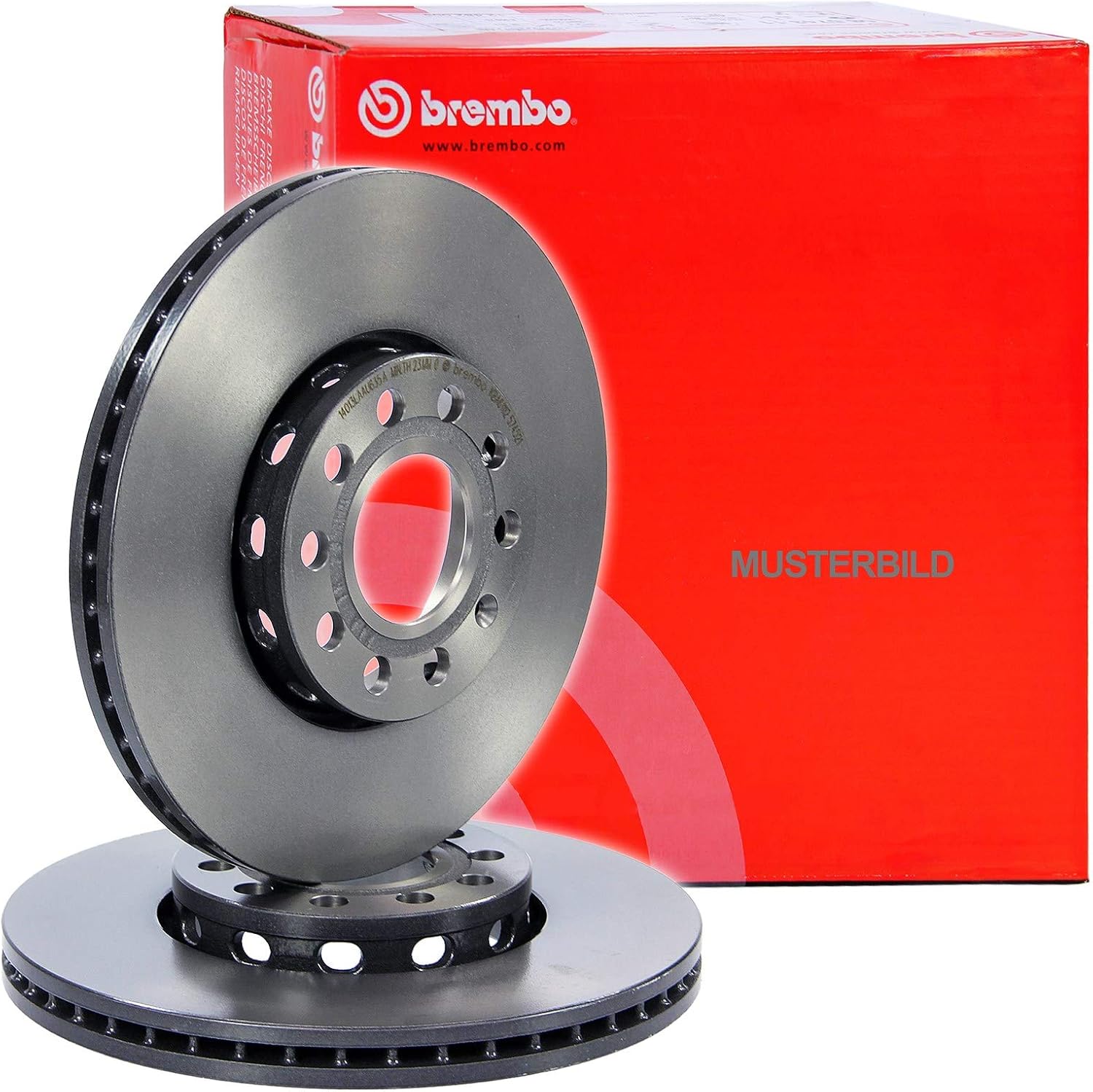 2 X ORIGINALE Brembo Dischi Freno Rivestito ASSE POSTERIORE AUDI