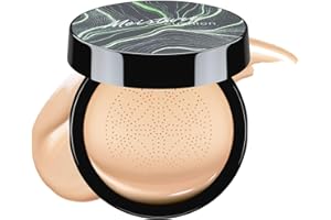 OETUIOW Mushroom Head Air Cushion CC Cream Foundation - BB Cream Concealer Oil Control Waterproof, Long-Lasting Makeup Base Primer, Full Coverage Foundation Self Adjusting for All Skin Types (Natural)