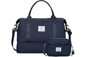 HYC00 Travel Duffel Bag with Shoes Compartment, Shoulder Weekender Overnight Bag for Women,Travel Tote Bag Sports Gym Bag with Toiletry Bag