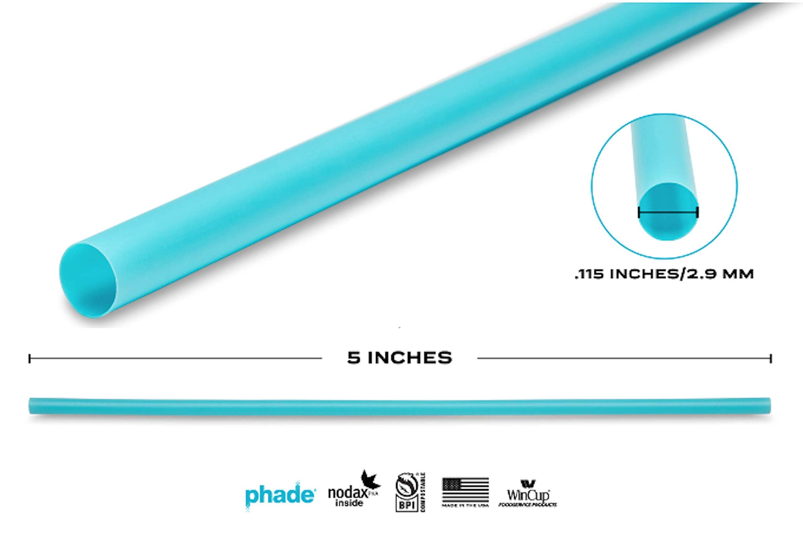 phade Eco-Friendly Cocktail Straws 1,000 Count - Sustainable Marine Biodegradable Compostable Stirrer, 1 Pack - Image 2