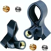 2 Pack KayNicam Universal Microphone Clip Holder for Dynamic &amp; Condenser Mics - Adjustable Mic Clamp for 0.6" to 2.4" Diameter (1.5-6cm) - Includes 5/8", 3/8", 1/4" Metal Threads.