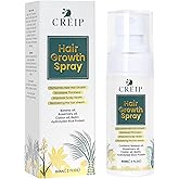 Creip Hair Growth Spray, 2 FL OZ: Natural Formula with Batana, Castor and Rosemary Oil, Rice Water, and Biotin for Women and