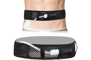 SINAISEA Breathable Mesh Dialysis Belt PD Peritoneal Belts Stomach Abdominal Holder Feeding Peg/G/J Tube Safety Secure Catheter Transfer Set Patients Men Women Black, Large