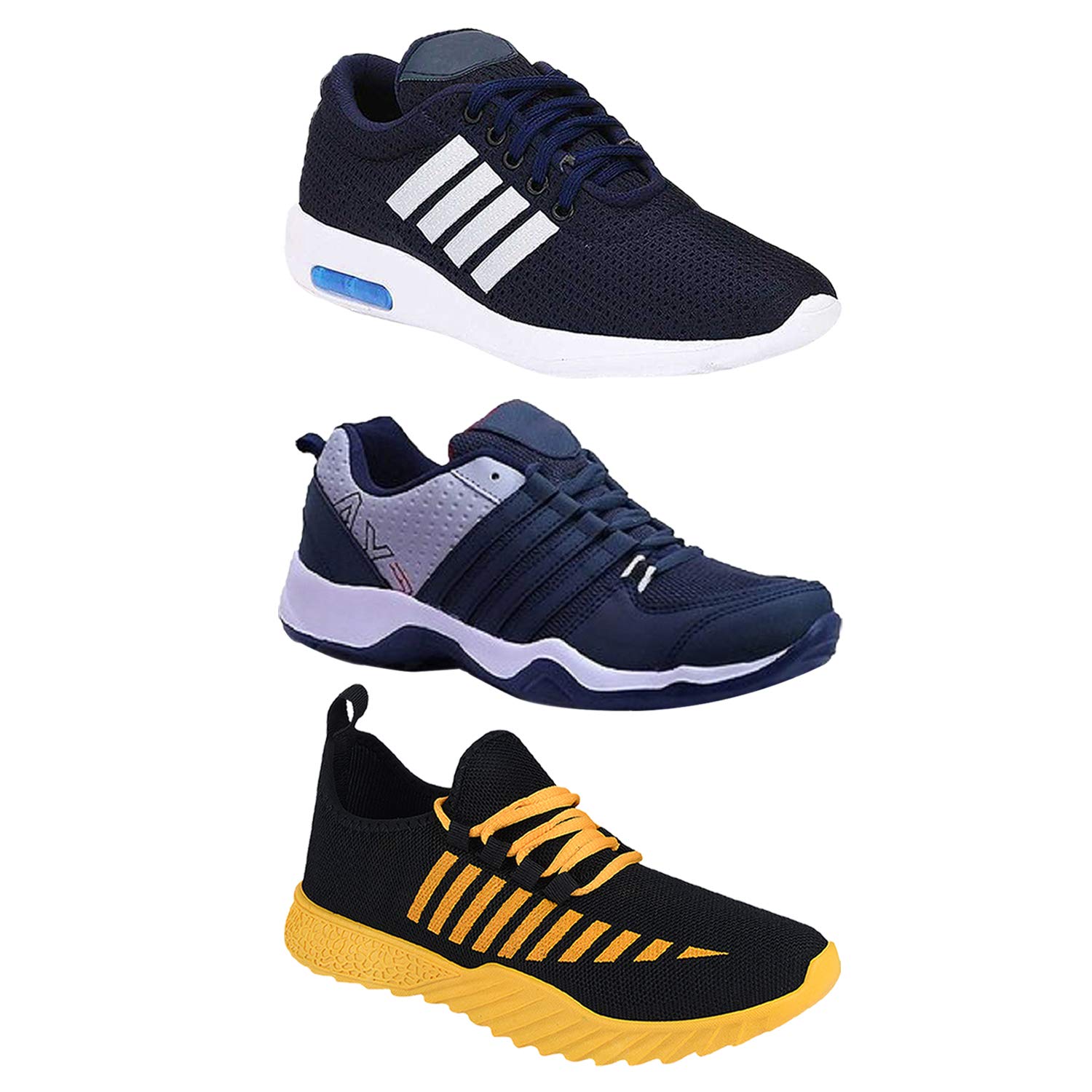 Buy Birde Men Mesh Sports Shoes Running & Casual Shoes Sneakers Pack