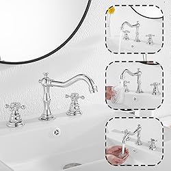 GGStudy Two Handles Three Holes Faucet 8-16 inch