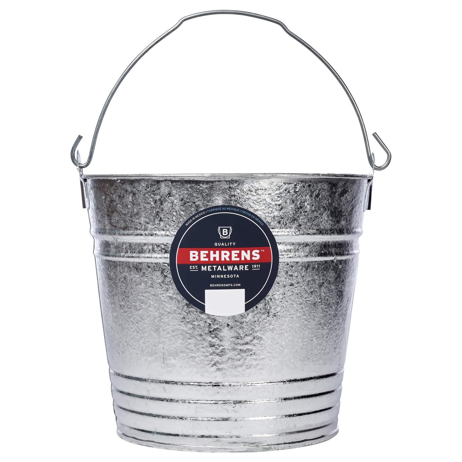 Photo 1 of Behrens 1214 Hot-Dipped Galvanized Steel Utility Pail, 14-Quart, Gray