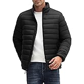 URMOSS Men's Puffer Jacket Lightweight Warm Winter Jackets for Men Windproof Insulated Puffy Coat with 3 Pockets
