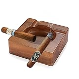 MOOTKA Cool Wood Cigar Ashtray for Outdoors, Luxury