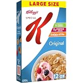 Kellogg's Special K Original Large Size Breakfast Cereal 12oz | Family Breakfast, Fiber Cereal