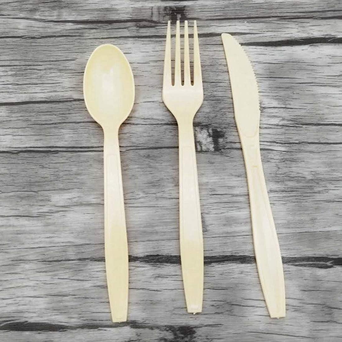 Disposable Cutlery Set,180pcs (60 Forks, 60 Knives, 60