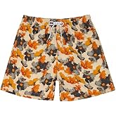 COOLOYA Men's Print Swim Trunks Bathing Suits Mesh Liner 5" Board Shorts