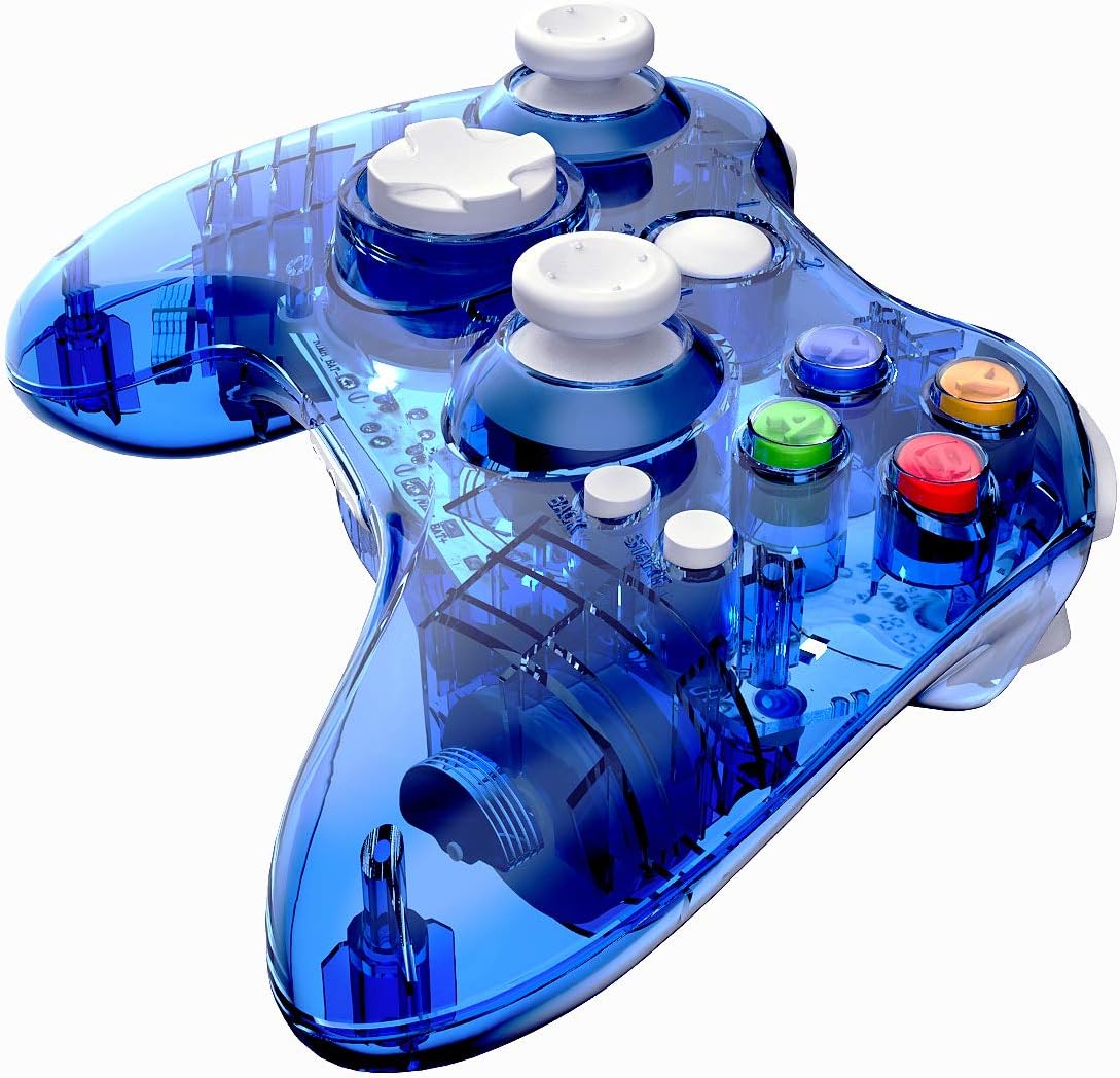 PAWHITS Wireless Xbox 360 Controller Double Motor Vibration Wireless Gamepad Gaming Joypad, Blue: Electronics