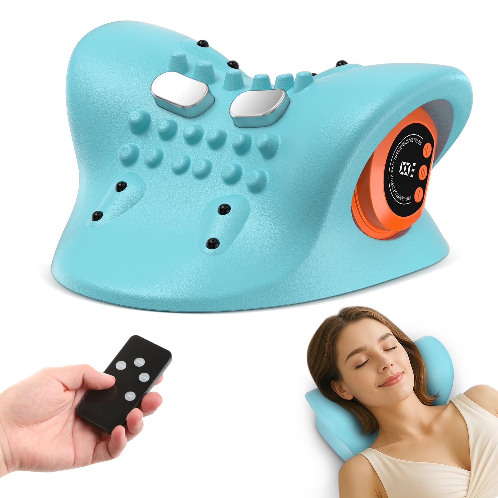 Photo 1 of HarrFlow Neck Massager 2025 New Upgrade 3 in 1 Portable Massager with Heat &Comfortable Stretching–Adjustable Intensity for Neck & Shoulder Relaxation at Home, Office, Travel