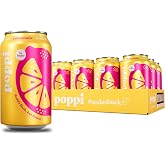 Poppi Prebiotic Soda, Lemonade, 12 Oz, 12 Pack | Prebiotic Soda, Sparkling Water &amp; Fruit Juice, 5g Sugar