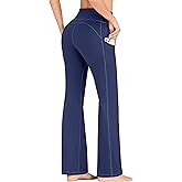 IUGA Bootcut Yoga Pants with Pockets for Women High Waisted Workout Pants Women Flare Yoga Pants Tummy Control