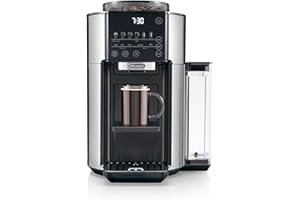 De'Longhi True Brew Drip Coffee Maker, Built in Grinder, Single Serve, 8 oz to 24 oz, Hot or Iced Coffee, Stainless, CAM51025