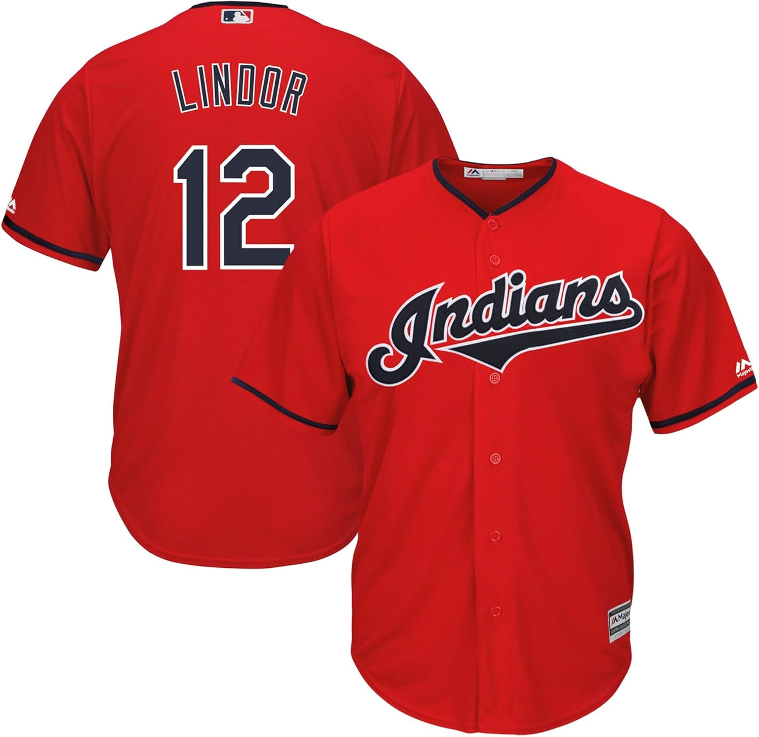 Amazon.com: Francisco Lindor Cleveland Indians Youth 8-20 Red Alternate Cool Base Replica Jersey 