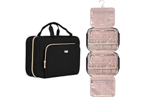 BALULHG Toiletry Bag with Hanging Hook, Portable Makeup Cosmetic Bags, Space-efficient, Collapsible Moving, making it more suitable for Travel