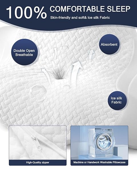 CERVICAL NECK PILLOW & READING PILLOW FOR SLEEPING AND READING, ERGONOMIC MEMORY FOAM ORTHOPEDIC BED PILLOW, NECK PAIN RELIEF SUPPORT FOR LIE FLAT, SUPINE, PRONE, AND RECLINING POSITIONS(PURE WHITE)