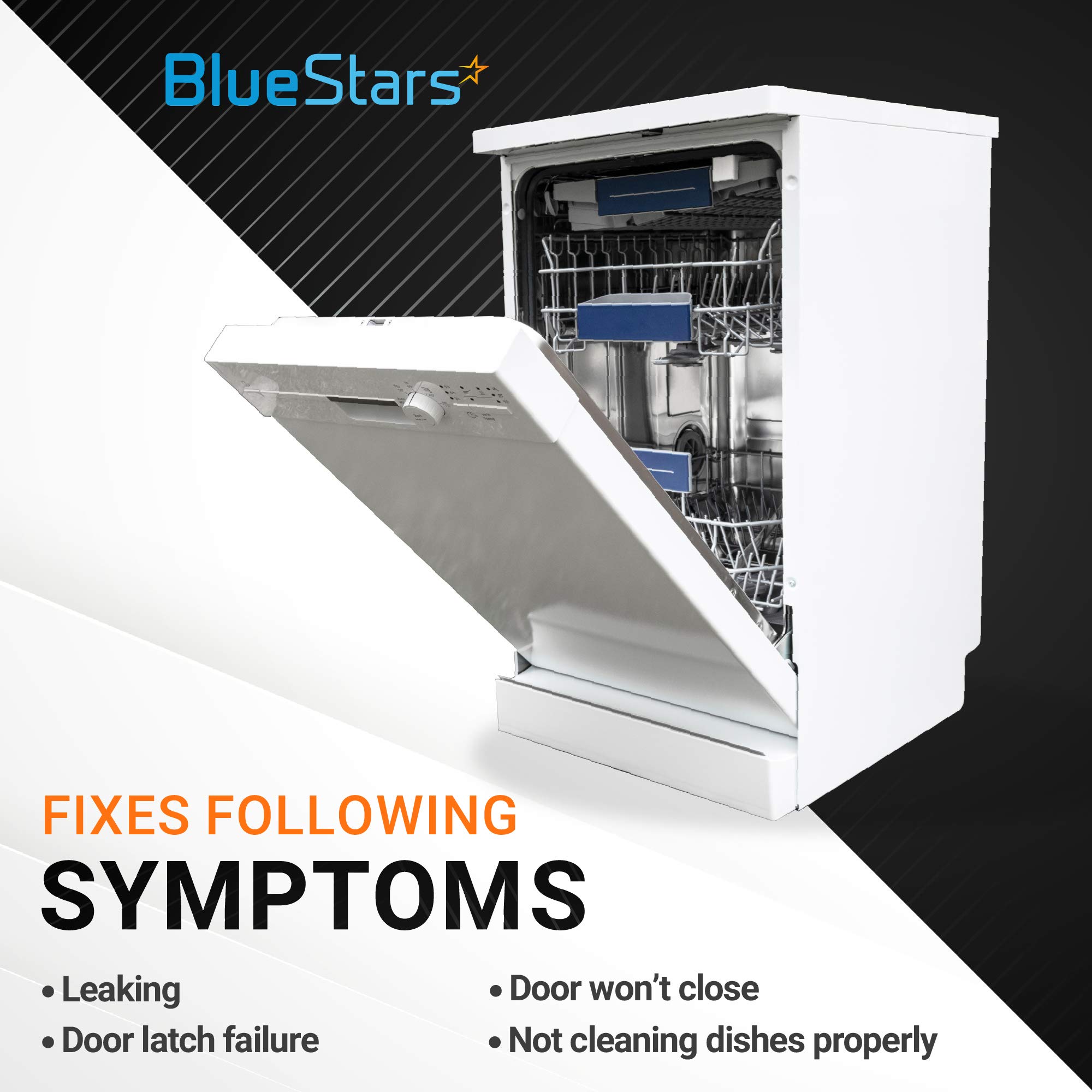 BlueStars 5001DD4001A Dishwasher Mounting Brackets Kit - Instruction Sheet Included - Compatible with LG Dishwashers Top & Side Mounting - Replaces PS3525525 AH3525525 AP4438292 1266844