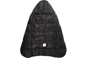 7 A.M. 7AM Enfant Baby Carrier Cover - K-Poncho Universal Fit Winter Ultra Soft Plush Lining, Water Repellent Bunting Bag with Adjustable Hood, Multifunctional Stroller & Car Seat Blanket Cover | (0-3T)
