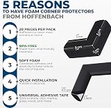 Hoffenbach 20x Baby Corner Protectors Soft Foam Edge Guards Black 12pc view 3