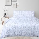 YINFUNG White Floral Duvet Cover Set Queen Blue Flower Cotton Wildflower Cottage Botanical Patterned French Country Girls Women Spring Summer All Season Duvet Cover Zipper Aesthetic Bedding Set