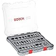 Bosch Professional 2607017475 30-Piece Set Wood Router Bit Set for 8mm Shank Router