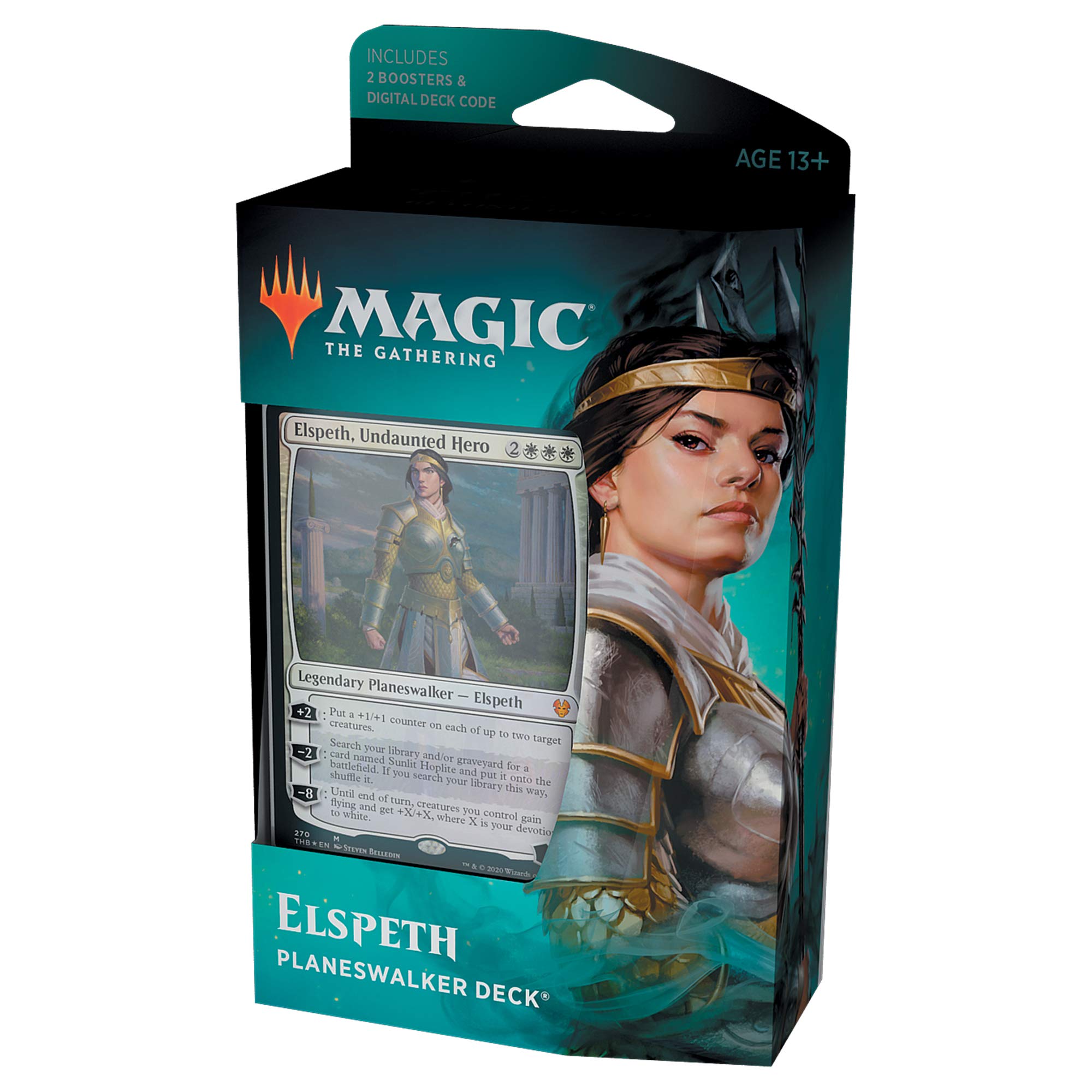 Magic: The Gathering Elspeth, Undaunted Hero Planeswalker Deck | Theros Beyond Death | 60-Card Starter Deck