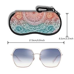Hion Eyeglass Case Sunglasses Soft Pouch with Belt