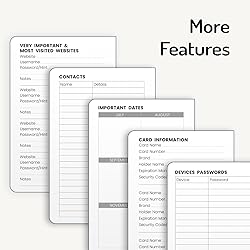 Forvencer Password Book with Individual