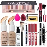 All in One Makeup Kit for Women Full Kit, Makeup Set 12 Colors Eyeshadow, Foundation &amp; Primer, Lipsticks, Eyeliner, Mascara, Contour Stick, Brow Soap, Brush &amp; Sponge, Make Up Gift Set for Women, Teens