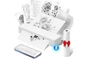 yanxio Portable Printer, Portable Printers Wireless for Travel, Inkless-Thermal-Small-Printer, Support A4&A5 & 8.5 x 11inch Thermal Papers, Support iOS, Android, Windows.