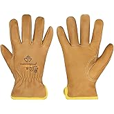 Superior Glove Endura Cut and Water Resistant Leather Work Gloves for Men & Women – 378GOBKL Large (Pack of 1 Pair)