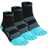 WRELS Toe Socks Cotton Five Finger Socks Breathable Running Socks for Women Men 3 Pairs for Cycling Hiking Jogging Daily Work