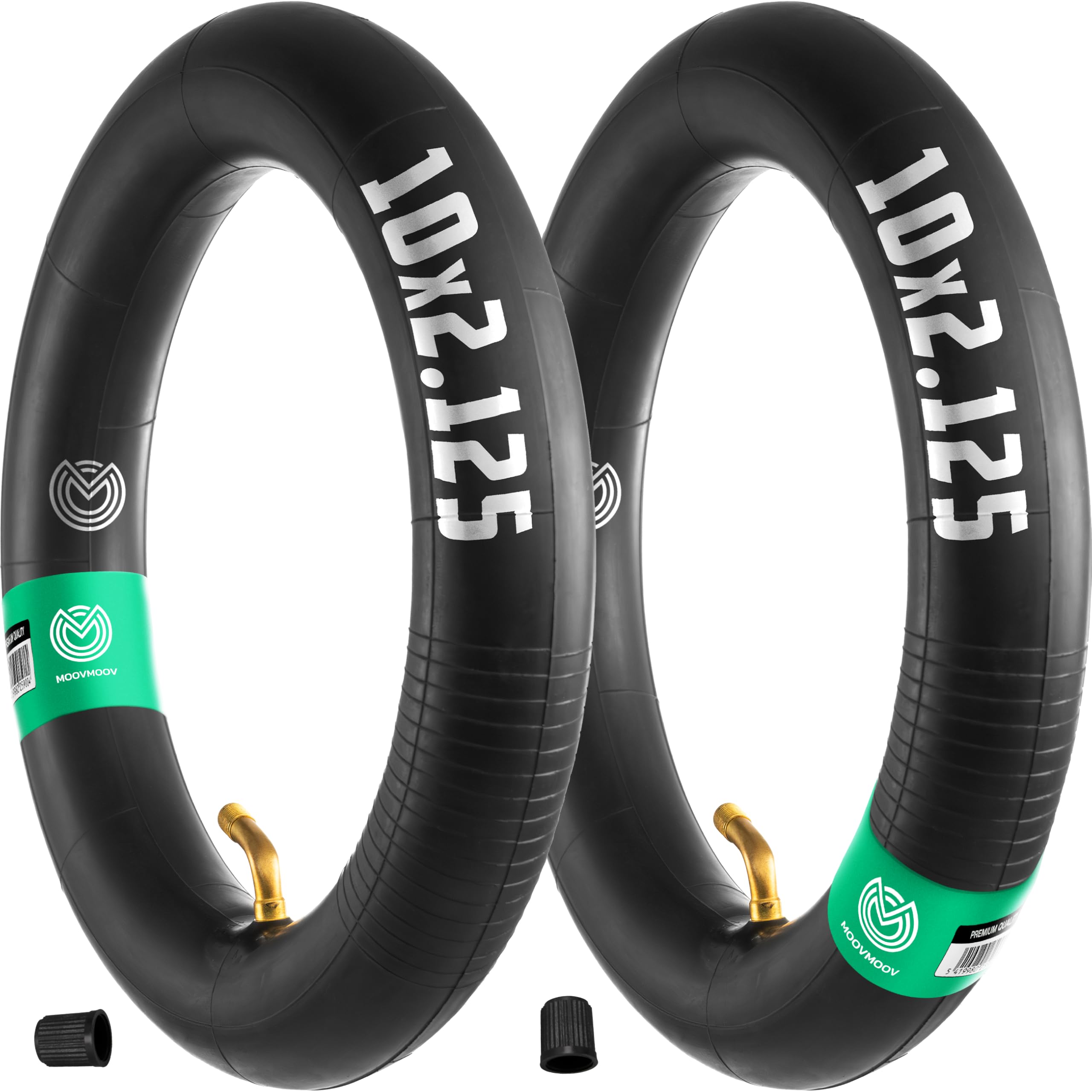 MOOVMOOV (2-Pack) 10x2.125 Inner Tubes Bent Valve 70/0 | Compatible with Pure Air (Pro) E-Scooter, Others - Inflatable Tyre Installation 10 Inches: 10x2.125-10x2.25-10x2.5