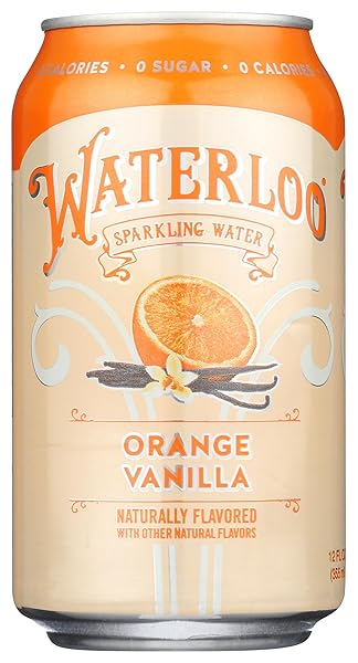 WATERLOO SPARKLING WATER ORANGE VANILLA SPARKLING WATER SGL,...