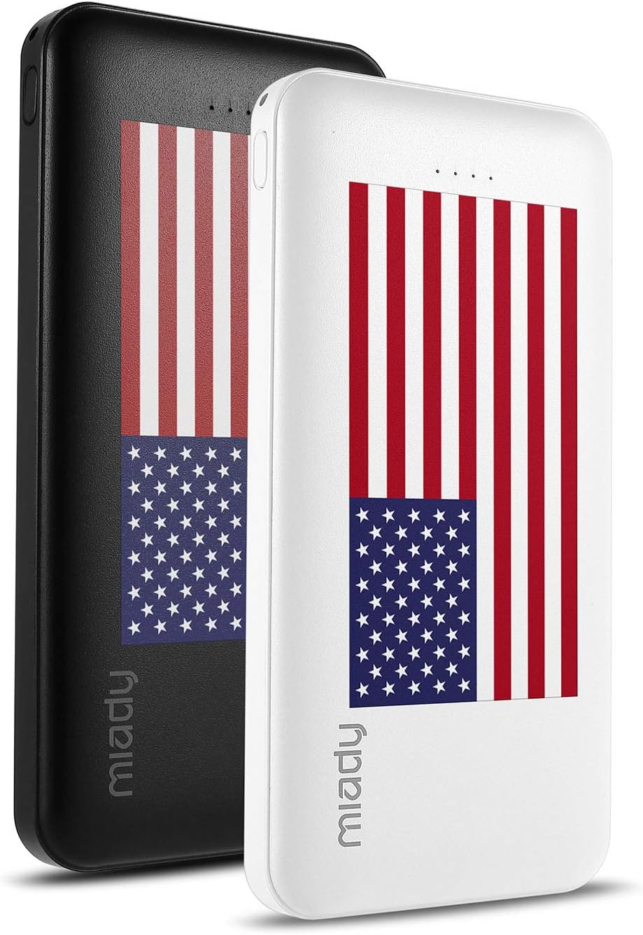 2-Pack Miady 10000mAh Dual USB Portable Charger, Fast Charging Power Bank with USB C Input, Backup Charger for iPhone X, Galaxy S9, Pixel 3 and etc …