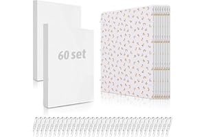 DXMIMER 8.5 x 11 Inch New Thickened Fabric Organizer Boards Fabric Backing Boards and Plastic Alligator Clips for Folding and Storing Cloth Straight (60)