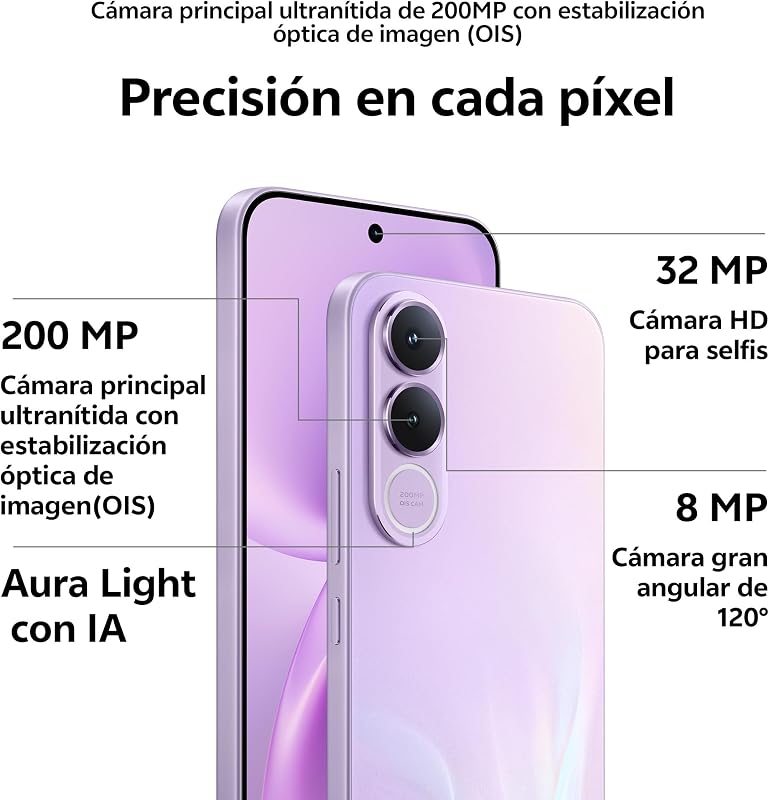 V70 FE 5G Móvil 8+256GB Cámara 200MP OIS Pantalla 1,5K 5250mAh