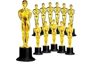 GiftExpress 12-Pack 6" Gold Award Trophy, Award Statues, Statues Trophies for Award Ceremony, Appreciation Gift (Pack of 12)